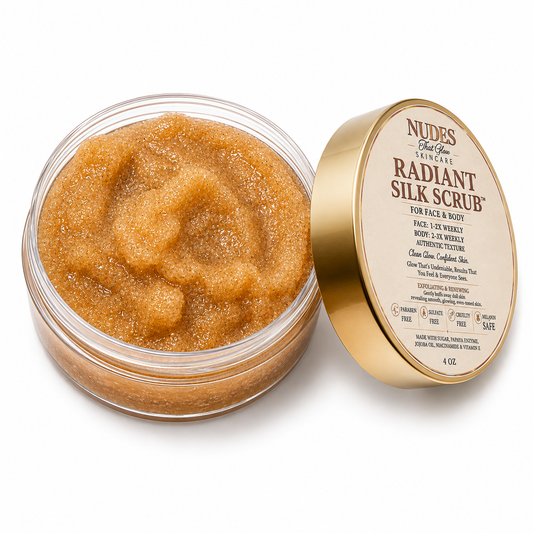 Radiant Silk Scrub™ - Brightening Exfoliating Treatment Polish for Dark Marks, Texture & Razor Bumps
